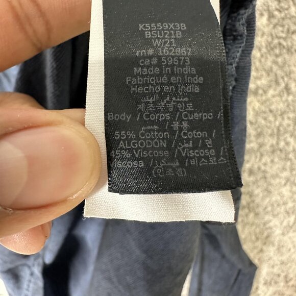 John Varvatos USA Shirt Mens Medium Blue Button Front Long Sleeve Cotton Viscose - Picture 5 of 6